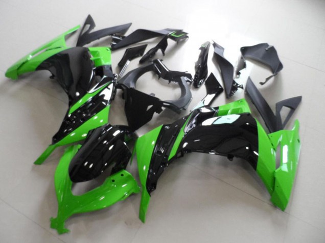 2013-2018 Kawasaki ZX300R Motorcycle Fairing - Green Glossy Black Australia for Sale