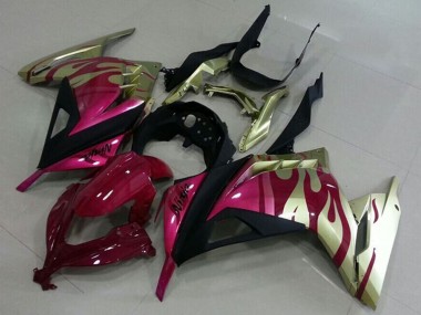 2013-2018 Kawasaki ZX300R Motorcycle Fairings - Gold Pink Red Black Australia for Sale