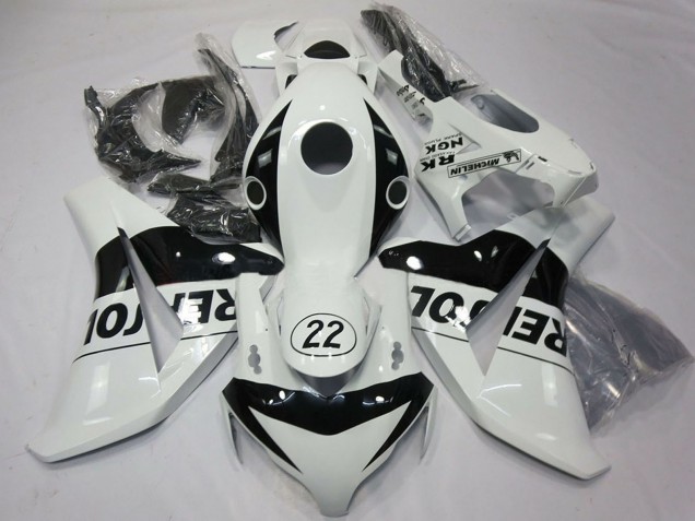 2008-2011 Honda CBR1000RR Motorcycle Fairings - White Glossy Black Repsol 22 Australia for Sale