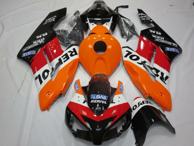 2004-2005 Honda CBR1000RR Motorcycle Fairings Kit - Orange White Red Glossy Black Repsol Australia for Sale