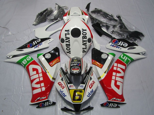 2012-2016 Honda CBR1000RR Motorcycle Fairings - White Red Green Givi PlayBoy Australia for Sale
