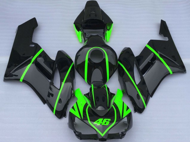 2004-2005 Honda CBR1000RR Motorcycle Fairings - Glossy Black High Viz Green Australia for Sale