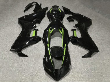 2017-2023 Honda CBR1000RR Motorcycle Fairings - Glossy Black Lime Green Lining Australia for Sale