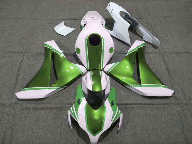 2008-2011 Honda CBR1000RR Motorcycle Fairings - White Glossy Pearl Green Australia for Sale