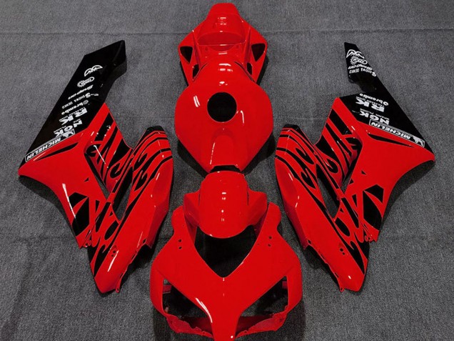2004-2005 Honda CBR1000RR Motorcycle Fairings - Red Glossy Black Flame Australia for Sale