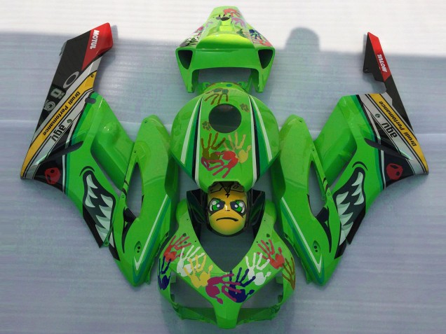 2004-2005 Honda CBR1000RR Motorcycle Fairings - Green Yellow Black Red Shark Australia for Sale