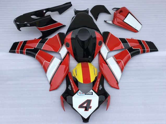 2008-2011 Honda CBR1000RR Motorcycle Fairings - Red White Yellow Glossy Black Racing Style Australia for Sale