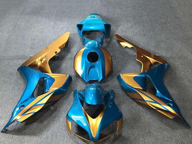 2006-2007 Honda CBR1000RR Motorcycle Fairings - Light Blue Gold Australia for Sale