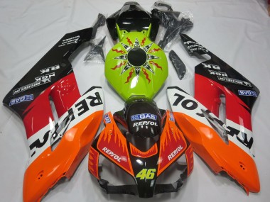 2004-2005 Honda CBR1000RR Motorcycle Fairings - Lime Green Orange White Red Glossy Black Rossi Repsol Australia for Sale