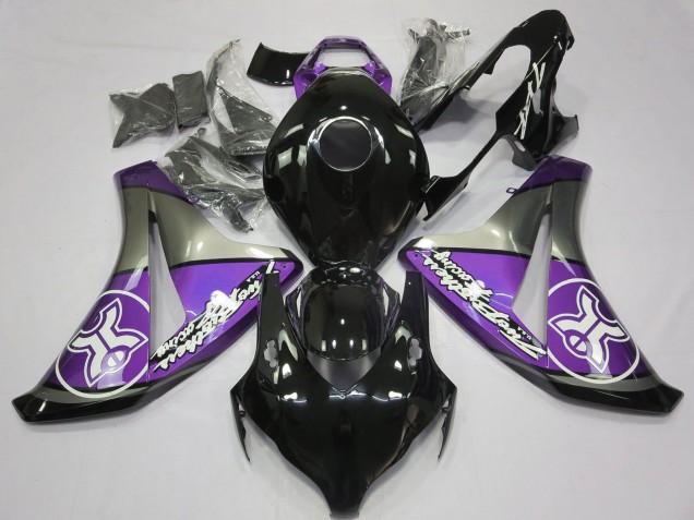2008-2011 Honda CBR1000RR Motorcycle Fairings - Purple Grey Glossy Black Australia for Sale