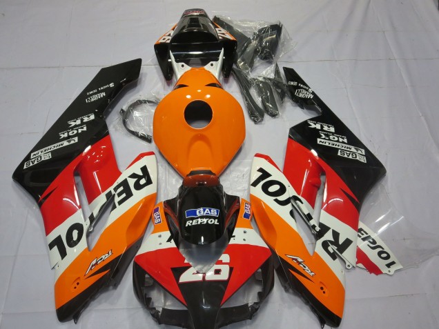 2004-2005 Honda CBR1000RR Motorcycle Fairings - Orange White Red Glossy Black Repsol 26 Australia for Sale