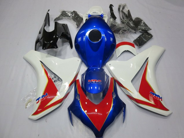 2008-2011 Honda CBR1000RR Motorcycle Fairings - White Blue Red HRC Australia for Sale