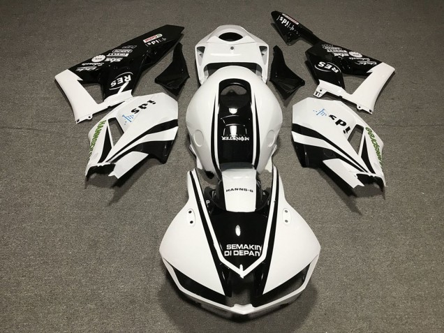 2013-2023 Honda CBR600RR Motorcycle Fairings - White Glossy Black Australia for Sale