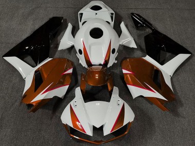 2013-2023 Honda CBR600RR Motorcycle Fairings - White Dark Orange Glossy Black Australia for Sale