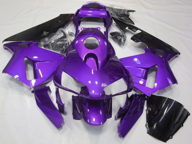 2003-2004 Honda CBR600RR Motorcycle Fairing - Purple Glossy Black Australia for Sale