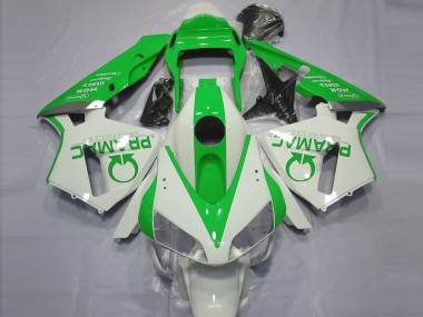 2003-2004 Honda CBR600RR Motorcycle Fairings - White Green Pramac Australia for Sale