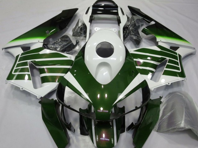 2003-2004 Honda CBR600RR Motorcycle Fairings - White Green Fade Australia for Sale