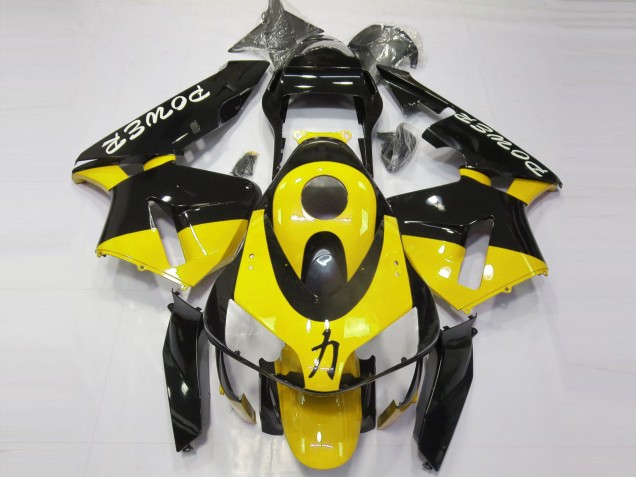 2003-2004 Honda CBR600RR Motorcycle Fairings - Yellow Glossy Black Power Australia for Sale