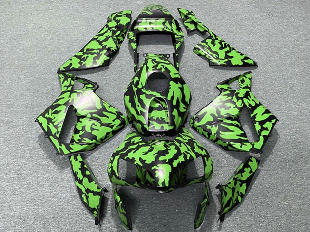 2003-2004 Honda CBR600RR Motorcycle Fairings - Green Black Camouflage Australia for Sale