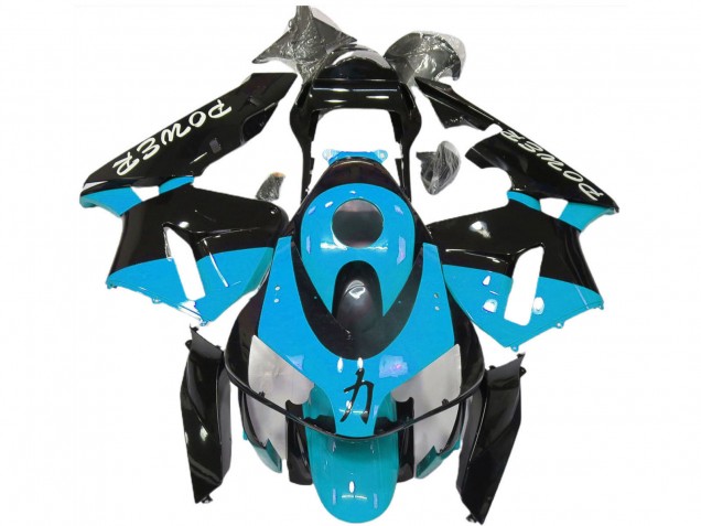 2003-2004 Honda CBR600RR Motorcycle Fairings - Light Blue Glossy Black Power Australia for Sale