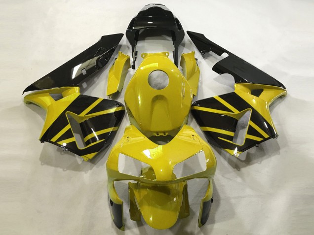 2003-2004 Honda CBR600RR Motorcycle Fairings - Mustard Yellow Glossy Black Australia for Sale