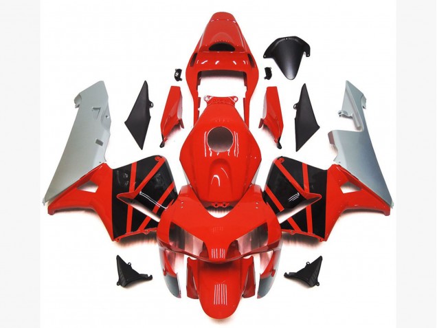 2003-2004 Honda CBR600RR Motorcycle Fairings - Silver Red Glossy Black OEM Style Australia for Sale