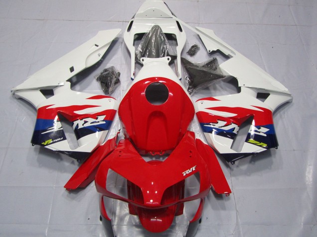2003-2004 Honda CBR600RR Motorcycle Fairings - White Red Blue RVF Style Australia for Sale