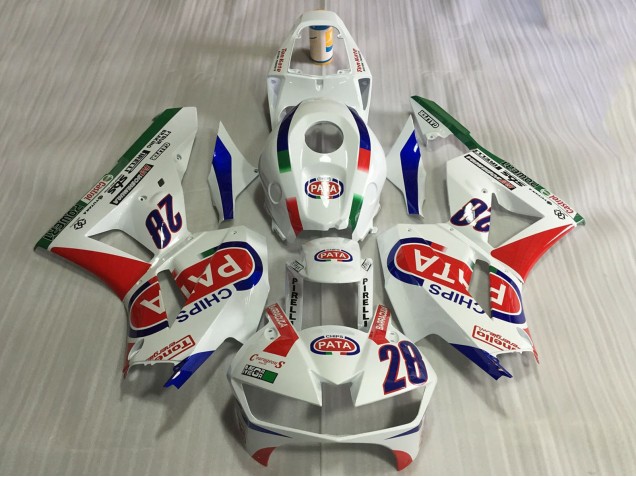 2013-2023 Honda CBR600RR Motorcycle Fairings - White Red Blue Pata 28 Australia for Sale
