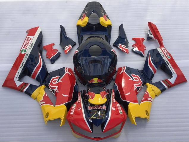 2013-2023 Honda CBR600RR Motorcycle Fairings - Dark Blue Yellow Red Bull Australia for Sale