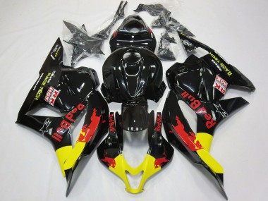 2009-2012 Honda CBR600RR Motorcycle Fairings - Glossy Black Yellow Red Bull Australia for Sale