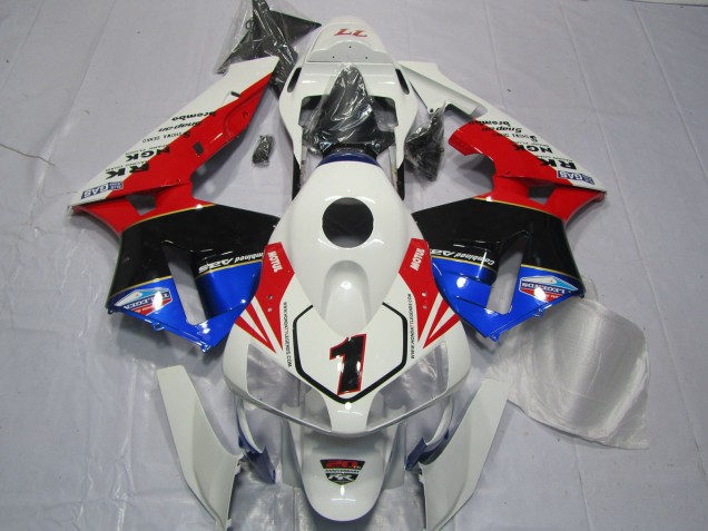 2003-2004 Honda CBR600RR Motorcycle Fairings - White Red Blue Glossy Black EuroBet Australia for Sale