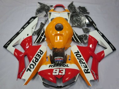 2013-2023 Honda CBR600RR Motorcycle Fairings - Orange White Red Glossy Black Repsol 93 Australia for Sale