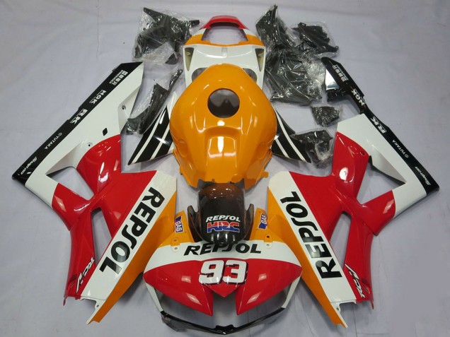 2013-2023 Honda CBR600RR Motorcycle Fairings - Orange White Red Glossy Black Repsol 93 Australia for Sale