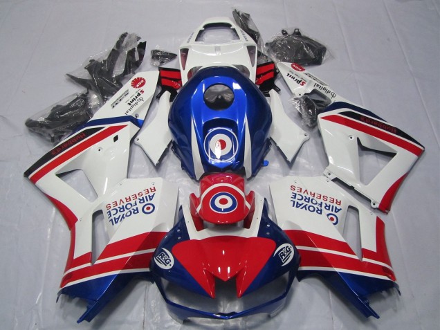 2013-2023 Honda CBR600RR Motorcycle Fairings - White Red Blue Royal Air Force Australia for Sale