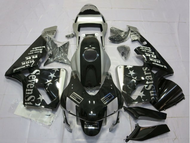 2003-2004 Honda CBR600RR Motorcycle Fairings - Silver Glossy Black SevenStars Australia for Sale