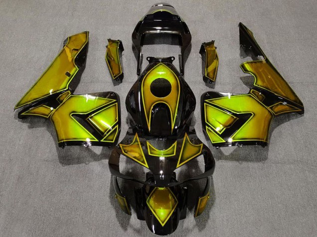 2003-2004 Honda CBR600RR Motorcycle Fairings - Gold Glossy Black Australia for Sale