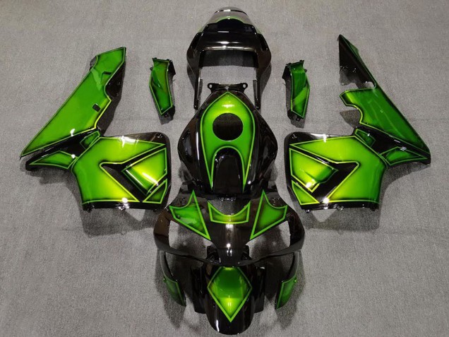 2003-2004 Honda CBR600RR Motorcycle Fairings - Green Glossy Black Australia for Sale