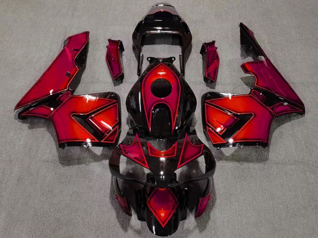 2003-2004 Honda CBR600RR Motorcycle Fairings - Red Glossy Black Australia for Sale