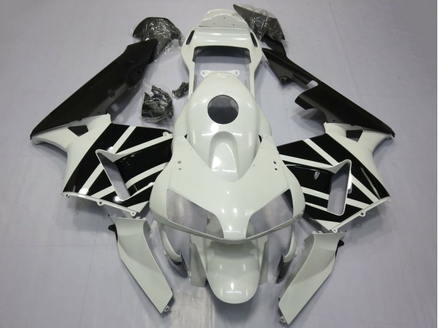 2003-2004 Honda CBR600RR Motorcycle Fairings - White Glossy Black OEM Style Australia for Sale