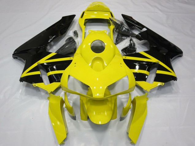 2003-2004 Honda CBR600RR Motorcycle Fairings - Yellow Glossy Black OEM Style Australia for Sale