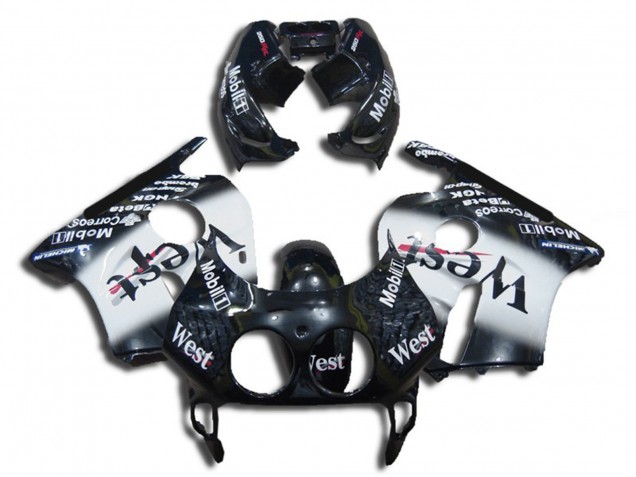 1990-1998 Honda CBR250RR Motorcycle Fairings - Glossy Black White West Australia for Sale