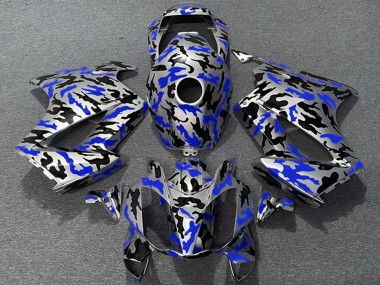 2002-2013 Honda VFR 800 Motorcycle Fairings - Blue Camouflage Australia for Sale