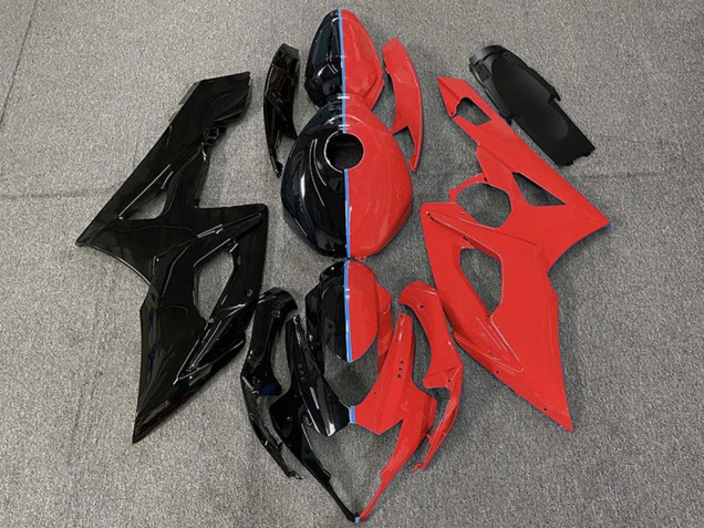 2005-2006 Suzuki GSXR 1000 Motorcycle Fairings - Glossy Black and Red Australia for Sale