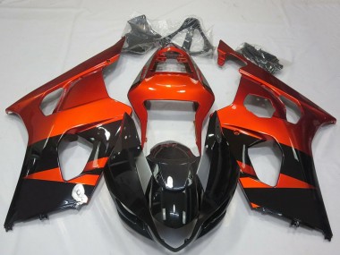 2003-2004 Suzuki GSXR 1000 Motorcycle Fairings - Burnt Orange Glossy Black Australia for Sale