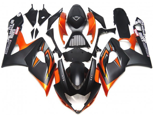 2005-2006 Suzuki GSXR 1000 Motorcycle Fairings - Orange Black Australia for Sale