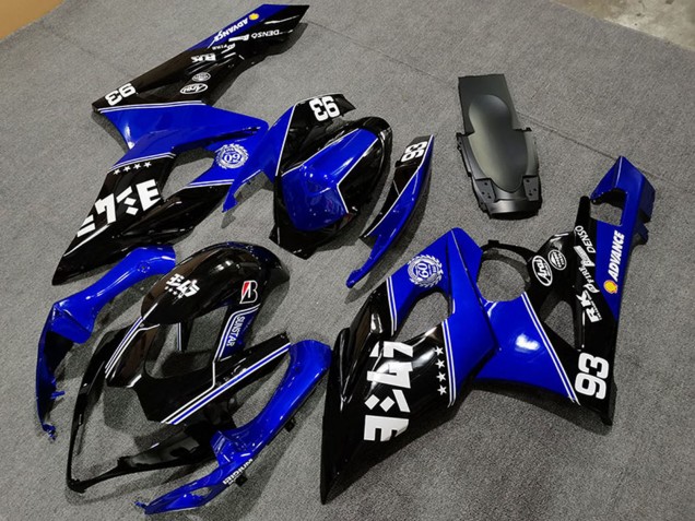 2005-2006 Suzuki GSXR 1000 Motorcycle Fairings - Blue Glossy Black White Australia for Sale