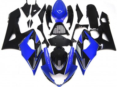 2005-2006 Suzuki GSXR 1000 Motorcycle Fairings - Blue Glossy Black Australia for Sale
