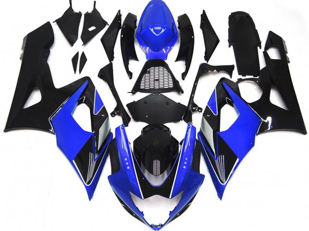 2005-2006 Suzuki GSXR 1000 Motorcycle Fairings - Blue Glossy Black Australia for Sale