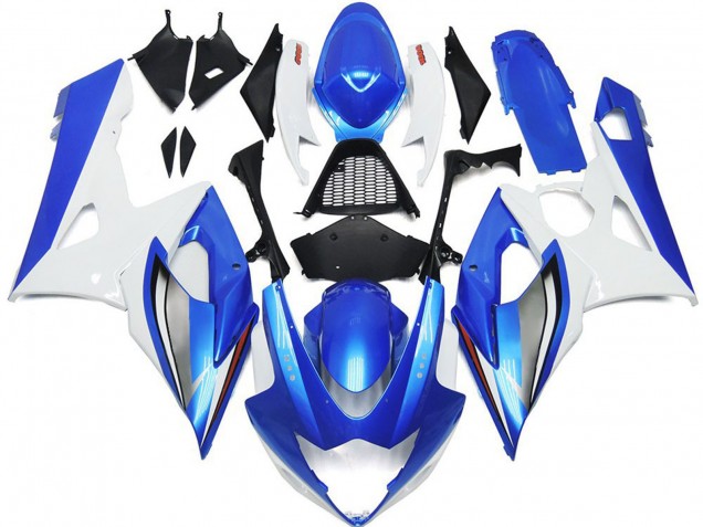 2005-2006 Suzuki GSXR 1000 Motorcycle Fairings - White Blue Australia for Sale