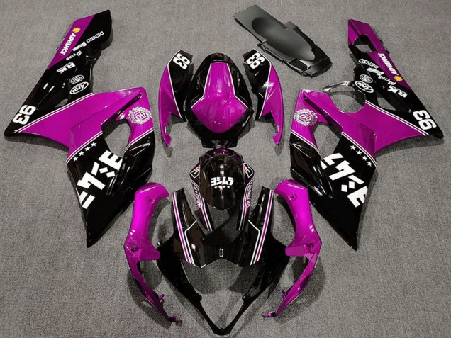 2005-2006 Suzuki GSXR 1000 Motorcycle Fairings - Pink Glossy Black White Australia for Sale